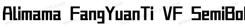 Alimama FangYuanTi VF SemiBold Squa字体转换